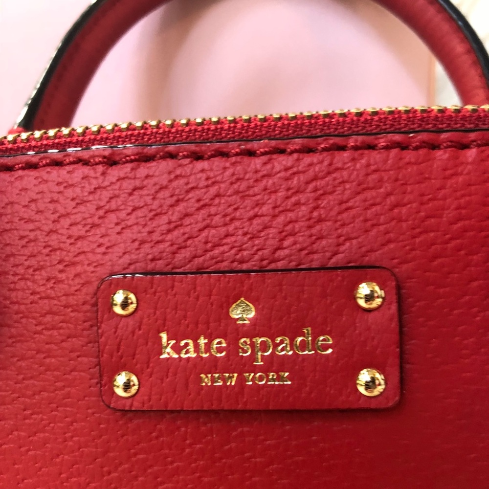 Kate Spade ♠️ NWT Red Mini Satchel/Crossbody Bag - Picture 6 of 8